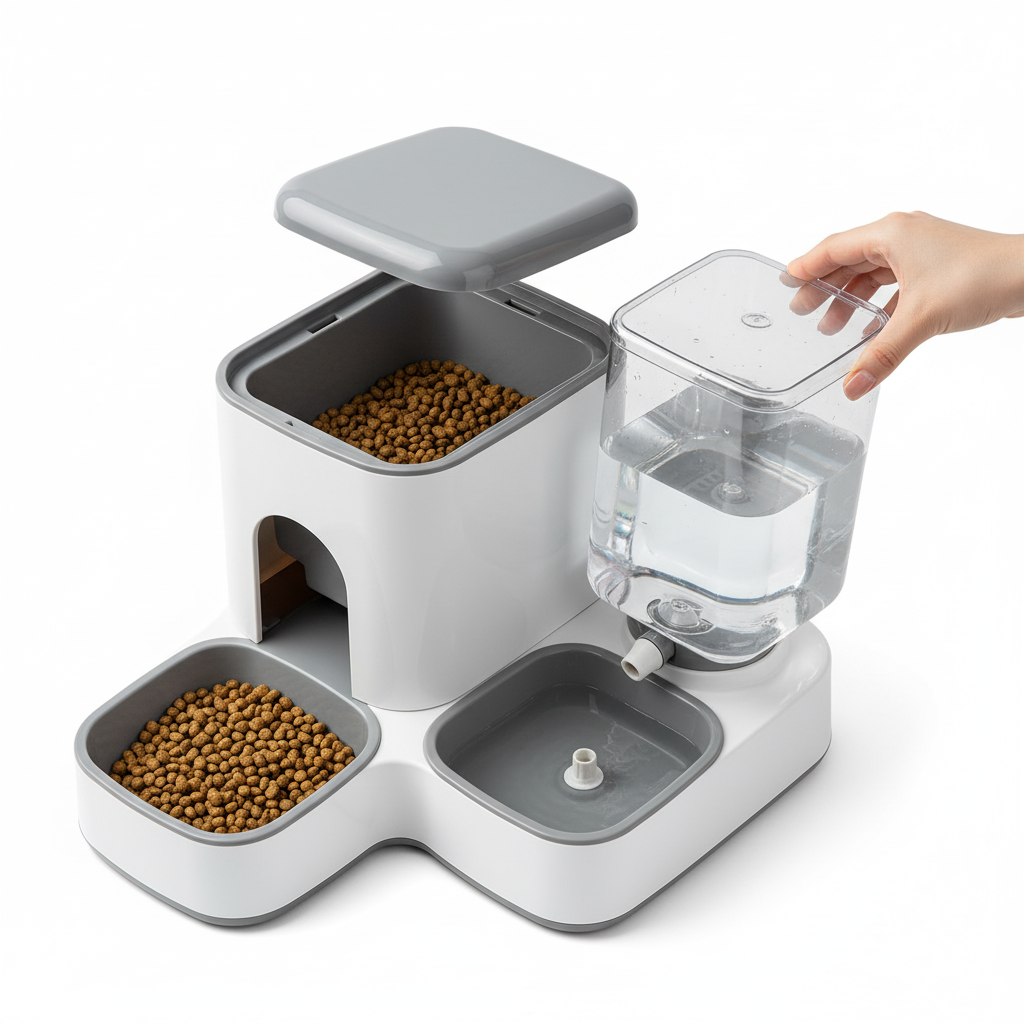 Automatyczny Dozownik 2w1 dla Psa i Kota | Świeża Karma i Woda