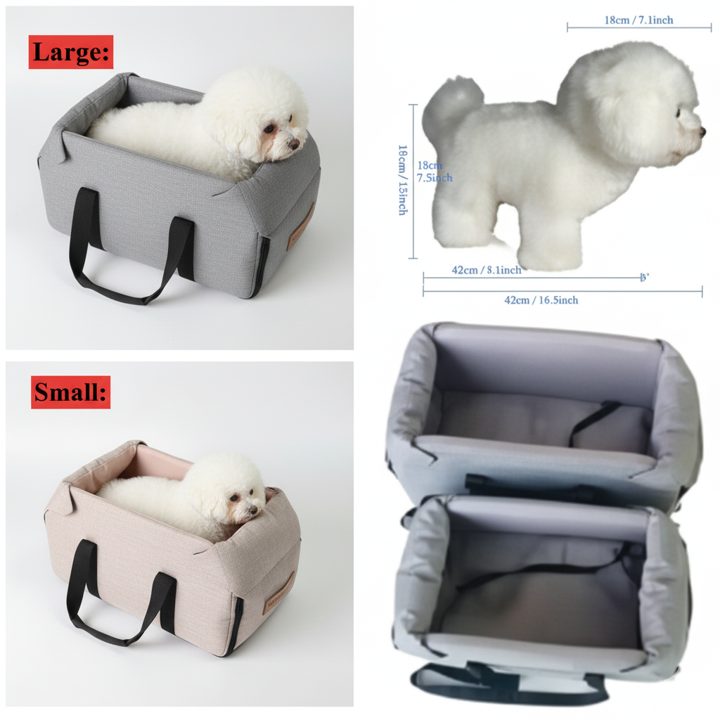 Przenośny fotelik samochodowy dla psa i kota – | Idealny na podróże 2025