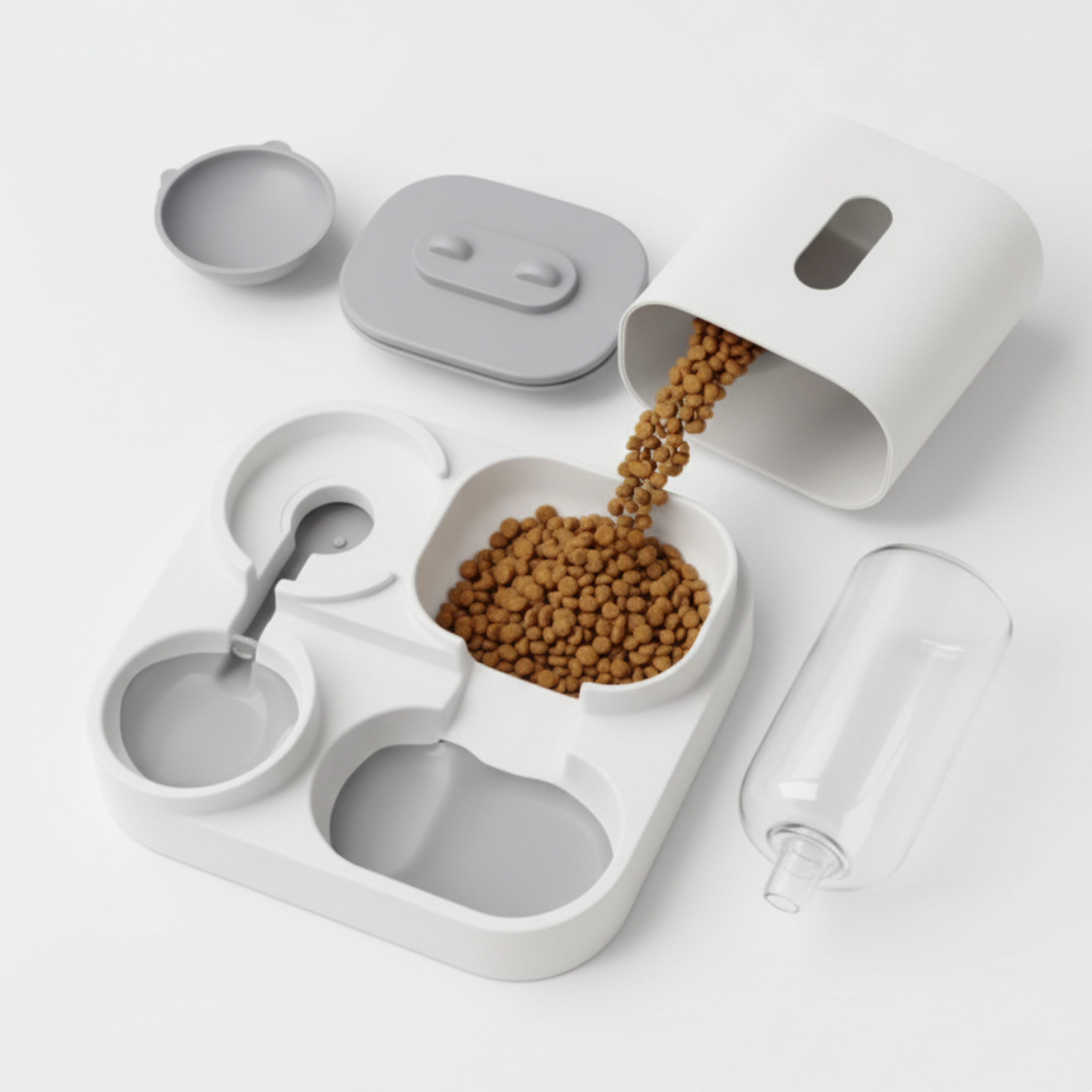 Automatyczny Dozownik 2w1 dla Psa i Kota | Świeża Karma i Woda