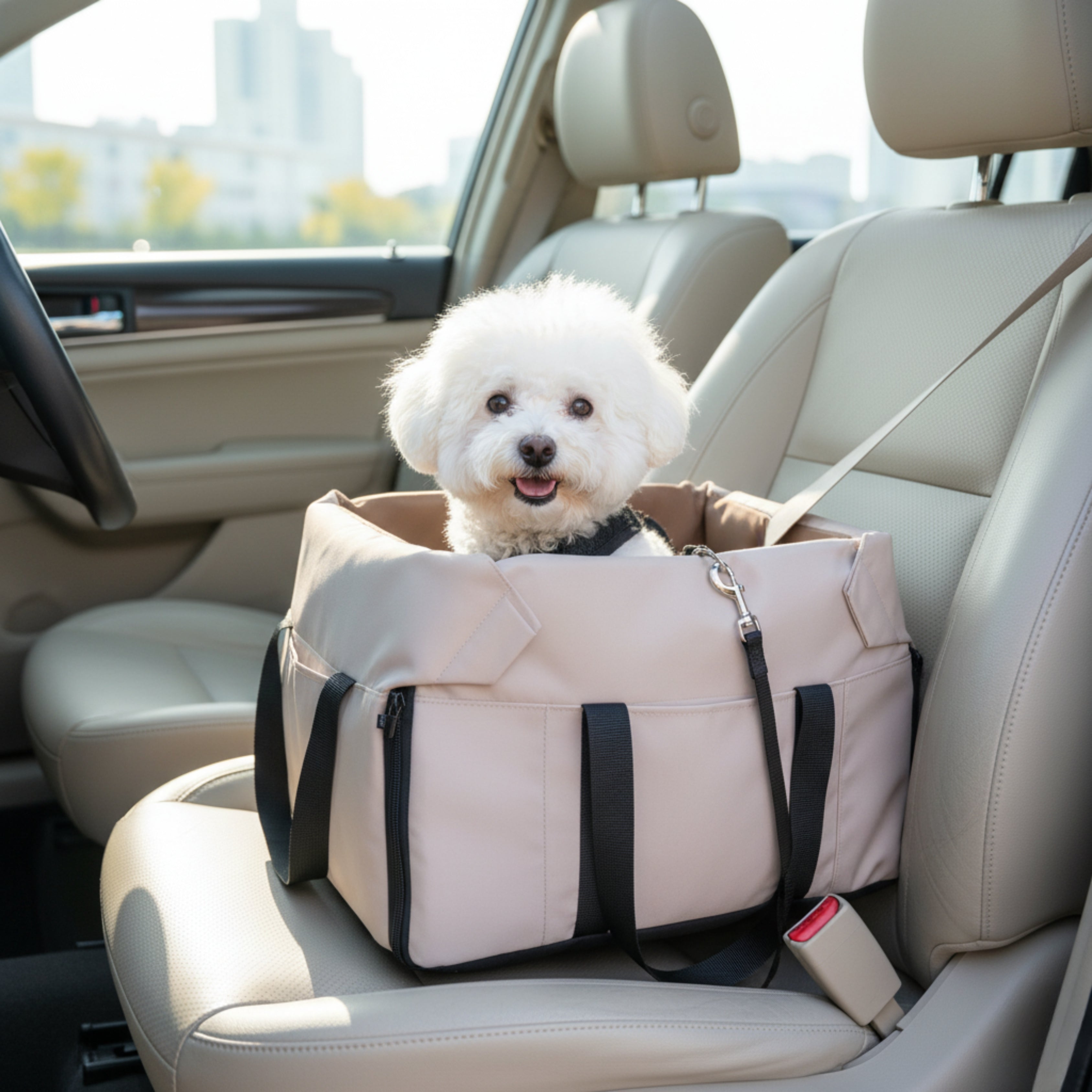 Przenośny fotelik samochodowy dla psa i kota – | Idealny na podróże 2025